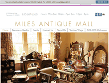 Tablet Screenshot of milesantiquemall.com